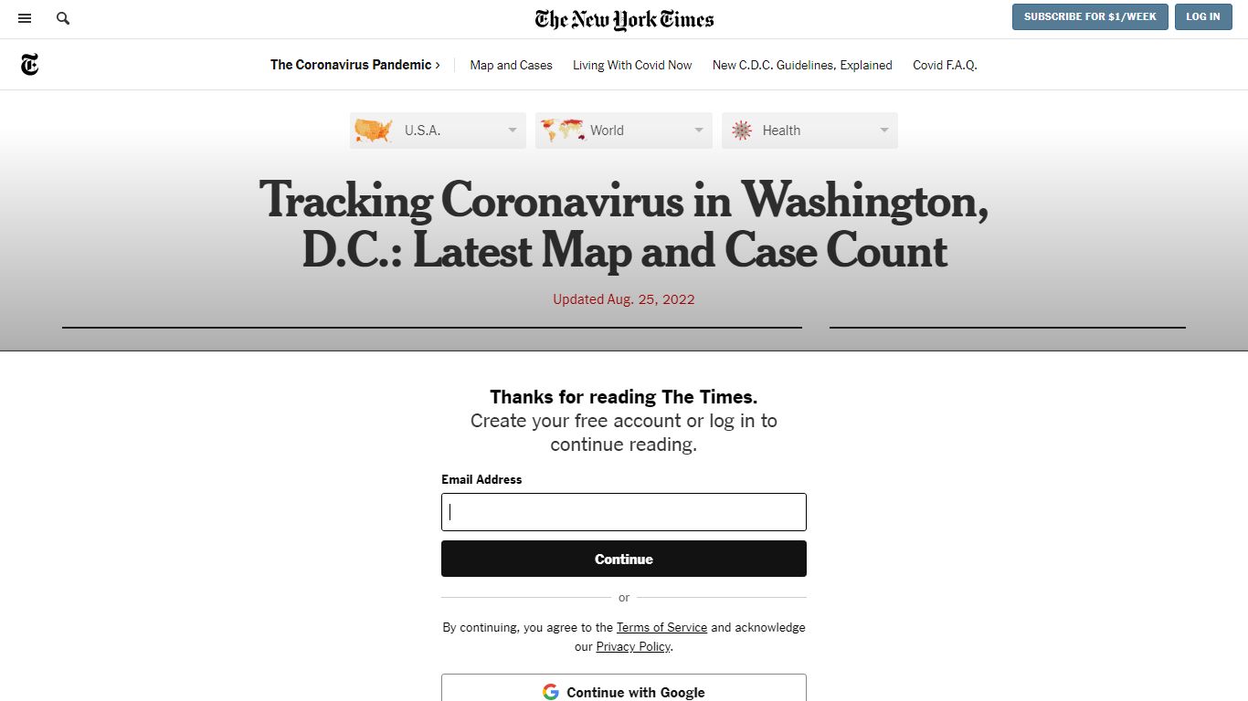 Washington, D.C., District of Columbia Covid Case and Risk Tracker